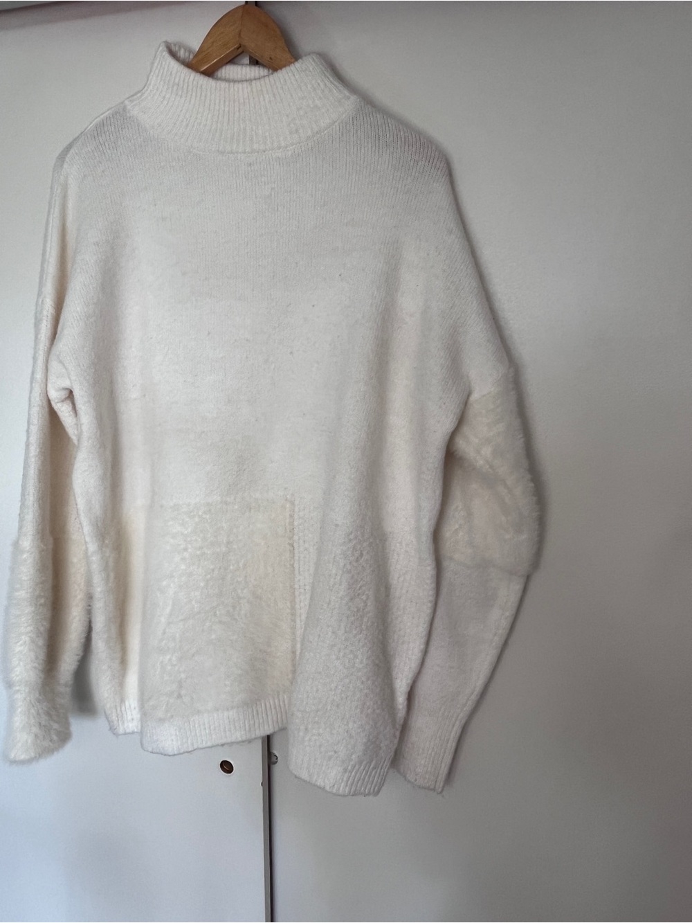 M & S Soft Cream Turtleneck Sweater